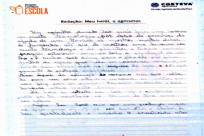 Alunos são premiados com o projeto “Meu Herói o Agricultor”