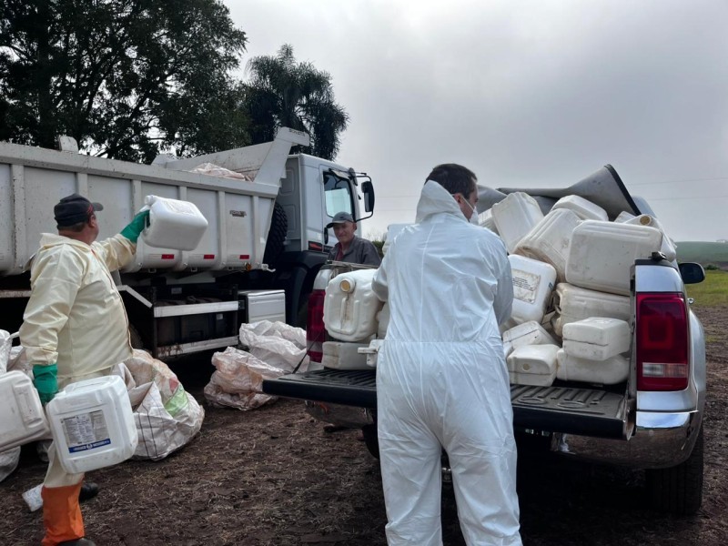 Coleta itinerante de embalagens vazias de agrotóxicos mobiliza comunidades rurais de Frederico Westphalen