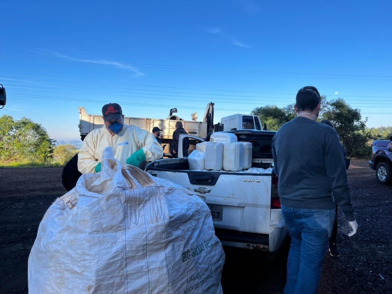 Coleta itinerante de embalagens vazias de agrotóxicos mobiliza comunidades rurais de Frederico Westphalen