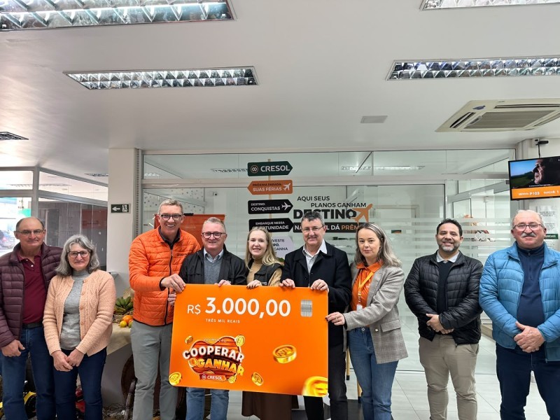 Cotrifred é contemplada na campanha Cooperar é Ganhar, da Cresol Raiz