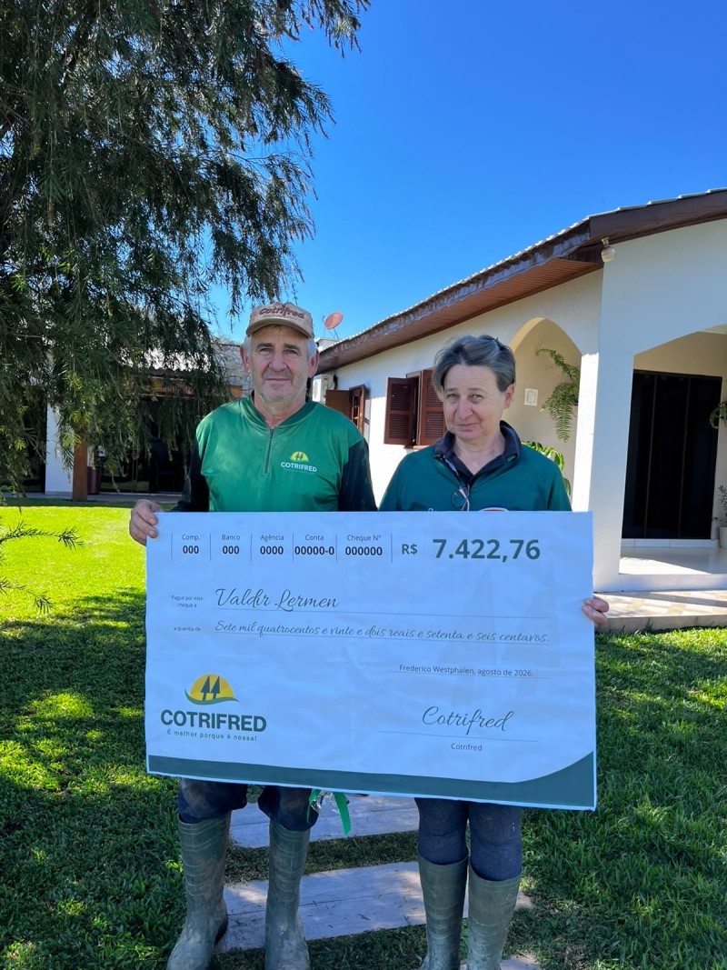 Cotrifred realiza entrega de participação nos resultados à família associada de Pinheirinho do Vale