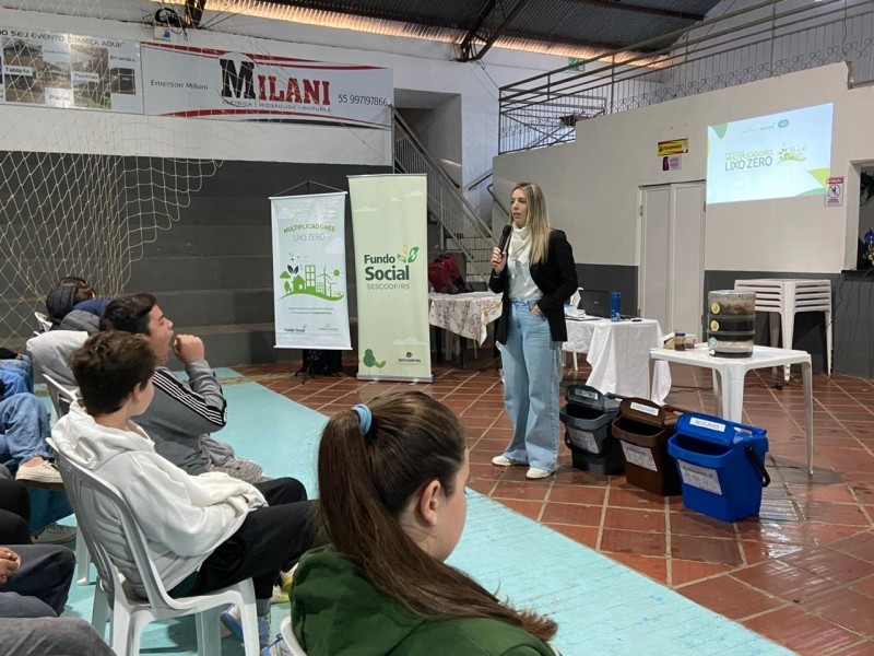 Projeto Multiplicadores Lixo Zero é desenvolvido em escola de Frederico Westphalen por meio da intercooperação entre cooperativas